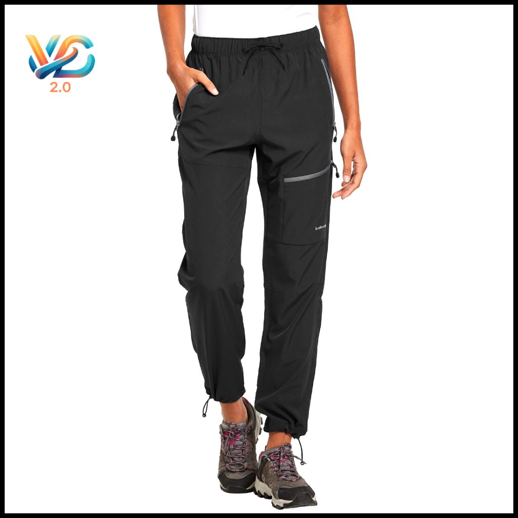 Quick Dry Hiking Pants Water Resistant Upf 50+ Cargo Pockets Elastic Waist